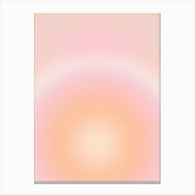 Peach Fuzz Gradient Aura Canvas Print