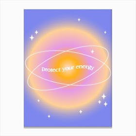 Protect Your Energy Aura Gradient Canvas Print