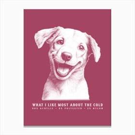 What I Like Most About The Cold - dog, puppy, cute, dogs, puppies Canvas Print