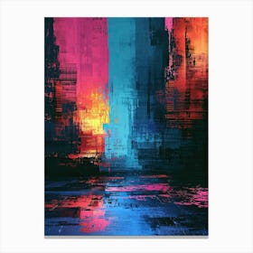 Abstract Painting | Pixel Art Series 6 Canvas Print