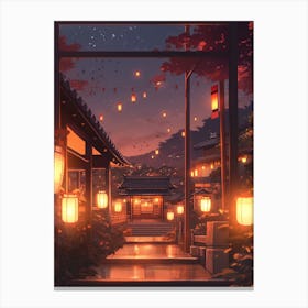 Night Lanterns Canvas Print