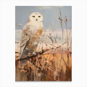 Bird Painting Snowy Owl 1 Canvas Print
