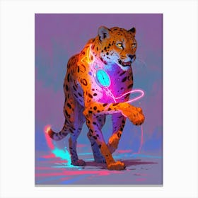 Neon Cheetah Canvas Print