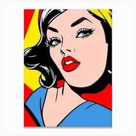 The Power of Pop: A Close-Up of Vibrant Confidence Pop Art Canvas Print