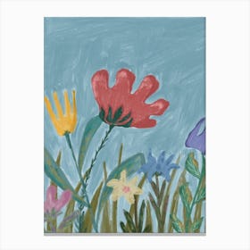 Flowers In The Meadow Canvas Print