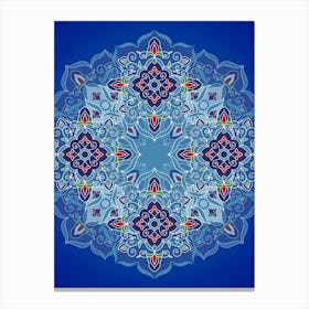 Mandala - Iznik Turkish pattern, floral decor Canvas Print