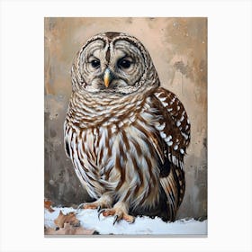 Barred Owl Painting 3 Canvas Print