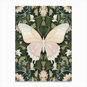 Wallpaper With Butterflies Canvas Print