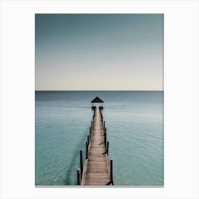 Pier In The Sea Canvas Print