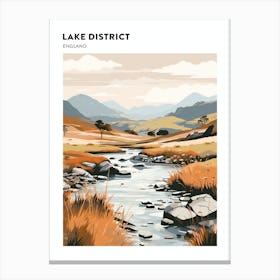 Lake District National Park England 4 Hiking Trail Landscape Poster Canvas Print