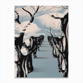 Japanese Landscape trees Canvas Print