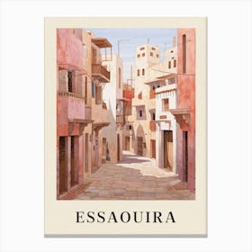 Essaouira Morocco 1 Vintage Pink Travel Illustration Poster Canvas Print