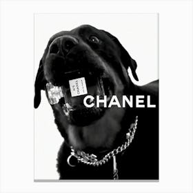 Dog With Perfume Luxury Fashion Canvas Print