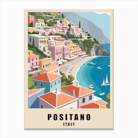 Summer In Positano Low Poly (30) Canvas Print
