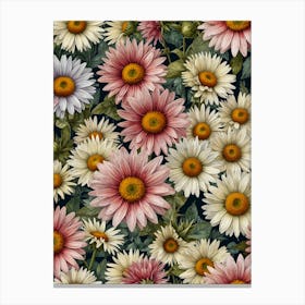 Daisy Pattern Canvas Print