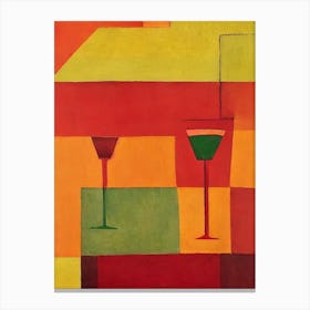 Aglianico Paul Klee Inspired Abstract Cocktail Poster Canvas Print