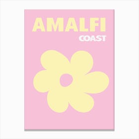 Amalfi Coast Floral Art Canvas Print