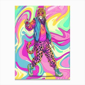 Psychedelic Leopard 1 Canvas Print