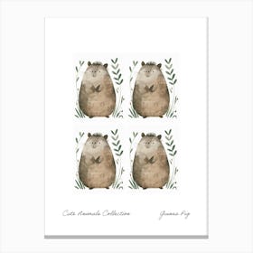 Cute Animals Collection Guinea Pig 4 Canvas Print