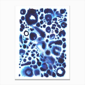 Textural Scandi Abstract Indigo Blue Canvas Print