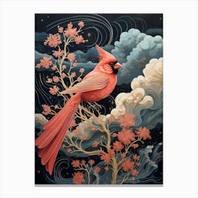 Cardinal 1 Gold Detail Painting Canvas Print