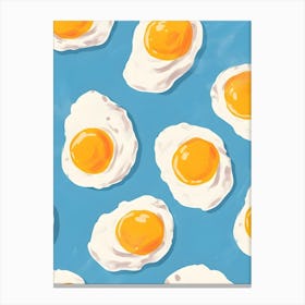 Fried Egg Painting Canvas Print