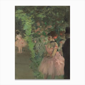 Dancers Backstage, Edgar Degas Canvas Print