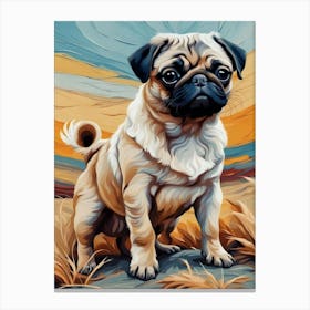 Pug Painting 4 Canvas Print