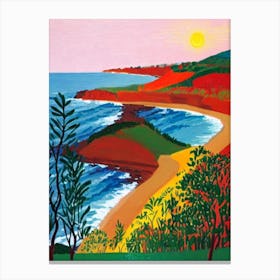 Mona Vale Beach, Australia Hockney Style Canvas Print