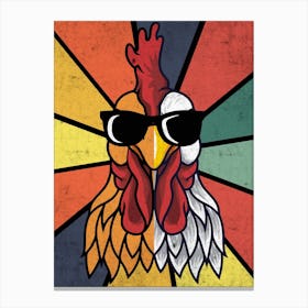 Rooster In Sunglasses Canvas Print