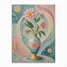 Cosmic Flowers In A Vase Canvas Print