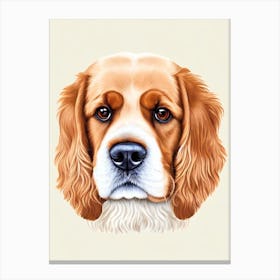 Cocker Spaniel Illustration dog Canvas Print