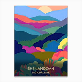 Shenandoah National Park Travel Poster Matisse Style 1 Canvas Print