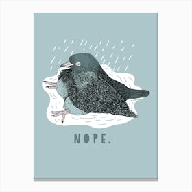 Nope Pigeon Canvas Print