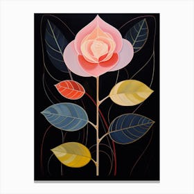 Rose 1 Hilma Af Klint Inspired Flower Illustration Canvas Print