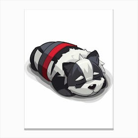 Sleeping Raccoon Canvas Print