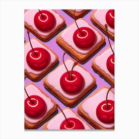 Pop Art Cherry Retro Sweet Treats  1 Canvas Print