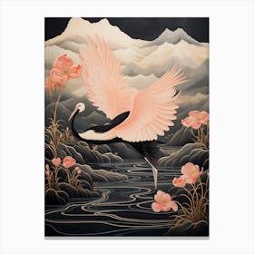 Greater Flamingo 1 Gold Detail Painting Canvas Print