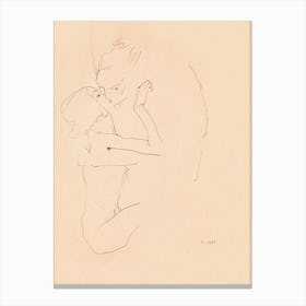 The Kiss (1911), Egon Schiele Canvas Print