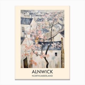 Alnwick (Northumberland) Painting 2 Travel Poster Canvas Print