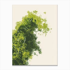 Moss Plant Minimalist Illustration 4 Canvas Print
