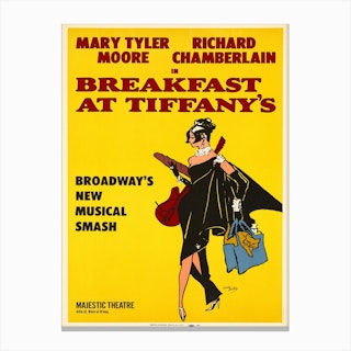 Breakfast At Tiffany’s Theatre Poster 1966 Canvas Print