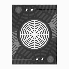 Abstract Geometric Glyph Array in White and Gray n.0042 Canvas Print