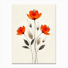 Red Flowers Canvas Print