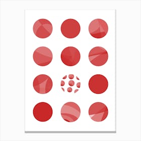 Red Dots Of Abstraction Canvas Print