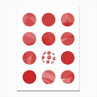 Red Dots Of Abstraction Canvas Print