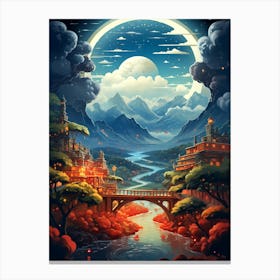 Asian Landscape Painting Canvas Print