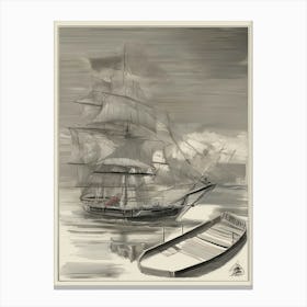 Sailing Ship In The Water Canvas Print