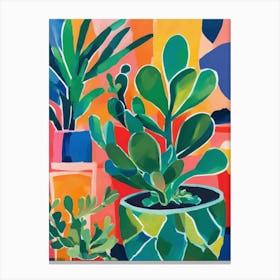 Bright Cactus and succulent Garden Canvas Print