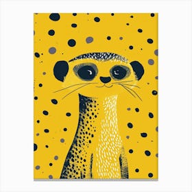 Yellow Meerkat 1 Canvas Print
